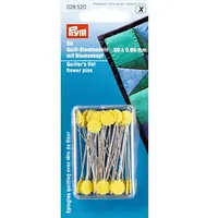 Prym Quilt-Stecknadeln mit Blumenkopf, Gelb
