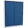 Pavoy Schiebetürenschrank Stahl H1950xB1500xT600mm grau/blau 8 Fachböden