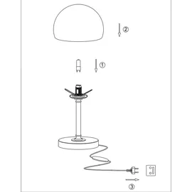 Steinhauer Beistellleuchte Weiß