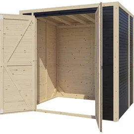 BERTILO Box 2 2,08 x 1,57 m Schwarz