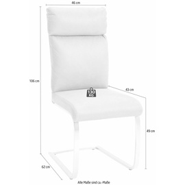 MCA Furniture Freischwinger, (Set), 2 St., Microfaser, sand silberfarben, , 875783-0 B/H/T: 46 cm x 106 cm x 62 cm,