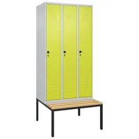 C+P Garderobenschrank ""Classic Plus"", Abteilbreite 30 cm, mit Sitzbank,