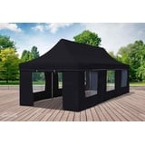 Faltpavillon Faltzelt Pavillon 3x9 Schwarz Gartenzelt Klappzelt Wasserdicht