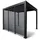 gardenson Pergola-Seitenteil 2 Stück 1,24 x 2,40 m Anthrazit