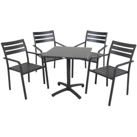 Garden Pleasure Gartenmöbel-Set Treviso 5-teilig Anthrazit