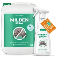 Milbenspray für Matratzen & Textil - Milben im Bett bekämpfen: 2 L Kanister + 500 ml Sprayflasche