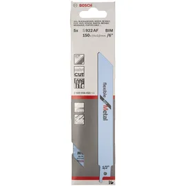 Bosch 5 Stück Säbelsägeblatt S 922 AF Flexible for Metal