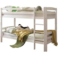 TICAA Etagenbett Lupo R Buche weiß ca. 208x102 cm
