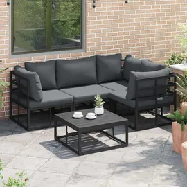vidaXL Garten-Lounge-Set 5-tlg. schwarz