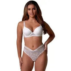 String AFTER EDEN "MEGHAN", Damen, Gr. XL, weiß, Obermaterial: 90% Polyamid, 10% Elasthan. Zwickel: 100% Baumwolle, unifarben, körpernah, Unterhosen, mit Baumwollzwickel