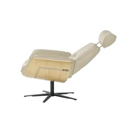 Musterring Relaxsessel MR276 Leder 74 x 108 x 80 cm Creme