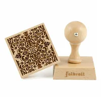 Folkroll Keksstempel Damast, 55x55 mm, Cookiestempel, Backstempel, Keks, Stempel,