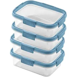Curver - SMART FRESH ECO 4er-Set 1L, transparent / pastellblau   transparent
