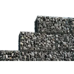 4 Stück Gabionen Stein Gabionen Steinkorb  Set 150x100x30 cm Steinkorb Mauer Sichtschutz Jet-Line