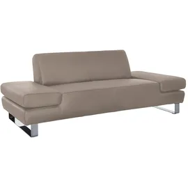 W.Schillig Couch Leder 2-Sitzer Braun