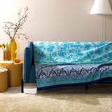 BASSETTI AGRIGENTO Foulard aus 100% Baumwolle in der Farbe Blau B1, Maße: 180x270 cm -9322023