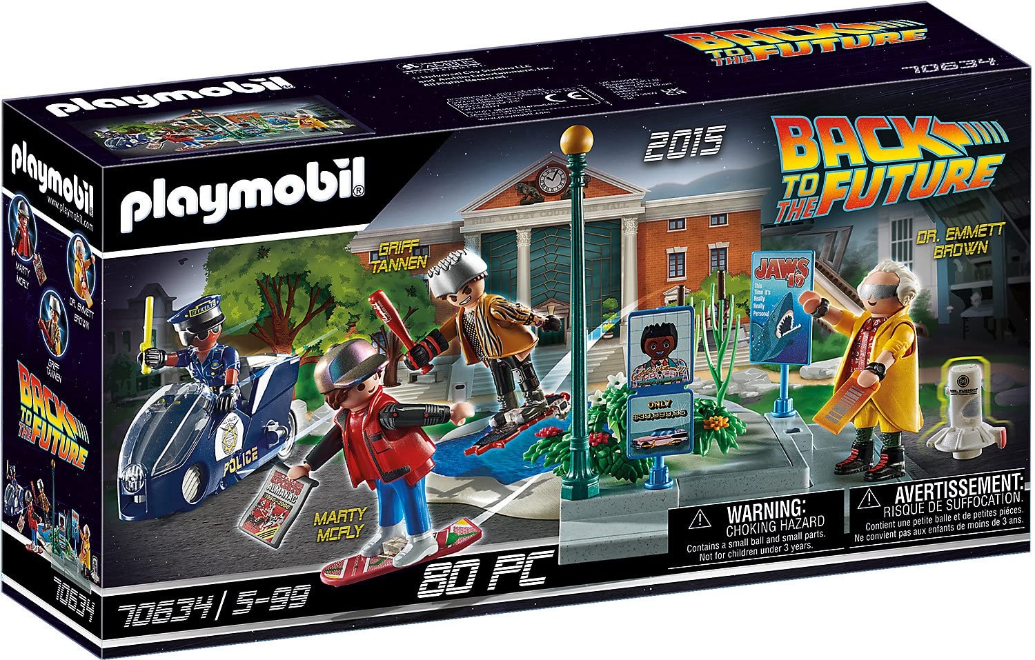PLAYMOBIL Back to The Future 70634 Part II Verfolgung mit Hoverboard, Ab 5 Jahren