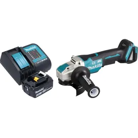 Makita DGA 520 SG1X1 Akku Winkelschleifer 18 V 125 mm X-LOCK Brushless + 1x Akku 6,0 Ah + Ladegerät