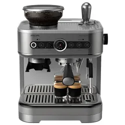 Philips Barista Brew PSA3218-01 Siebträgermaschine mit Mahlwerk - SIlber