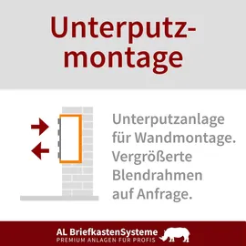 AL Briefkastensysteme 5er Premium Briefkasten Anthrazit inkl. Zeitungsfach