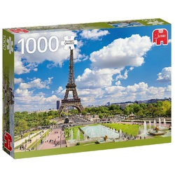 Jumbo Spiele Puzzle 18847 Der Eiffelturm im sommerlichen Paris, 1000 Puzzleteile bunt