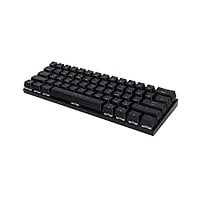 Mechanische Tastatur, 61 Tasten Tasten Mechanische Tastatur Professionelle Mechanische Tastaturunterstützung RGB USB Kabelgebundener Dual Mode Mechanische Gaming-Tastatur(schwarz Blauer Schaft)