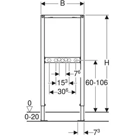 Geberit Duofix Element für Dusche und Badewanne 112 cm