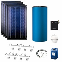 Buderus Solaranlage Logaplus S75 - 4 Kollektoren (9,48m2) SKN4.0-s mit Kombispeicher Logalux P750 S blau - 7739612881