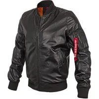 Alpha Industries Ma-1 Lederjacke schwarz L