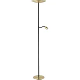 EGLO LED Stehlampe Conivarino, Lampe Wohnzimmer, Deckenfluter mit flexibler Leselampe, Standleuchte touch dimmbar, Stahl in Messing-gebürstet, warmweiß, 170 cm