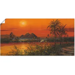 Artland Wandbild »Pyramiden«, Afrika, (1 St.), als Alubild, Leinwandbild, Wandaufkleber oder Poster in versch. Größen Artland Farbe Bild(er): orange