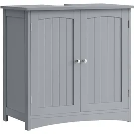 VASAGLE Waschbeckenunterschrank, Unterschrank, Badezimmerschrank, 40 x 70 x 70 cm, 2 Türen, Badschrank, höhenverstellbare Ablage, Taubengrau BBC011G01