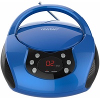 Kinderradio: Tragbarer Stereo-CD-Player mit Radio, Audio-Eingang & LED-Display
