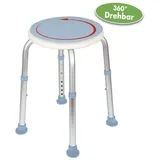 Vital Comfort Duschhocker höhenverstellbar 360 Grad drehbar blau