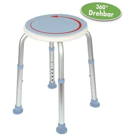 Vital Comfort Duschhocker höhenverstellbar 360 Grad drehbar blau