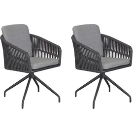 LC Garden Genua Drehstuhl 59 x 62 x 77 cm anthrazit