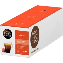 Nescafé Dolce Gusto Lungo Kaffeekapseln (3 x 16 Kapseln)