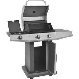 vidaXL Gasgrill BBQ 2+1 schwarz/silber