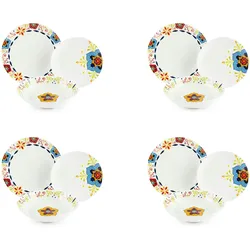 Excelsa Geschirrset 12-Teiliges Tex Mex Porzellan Bunt
