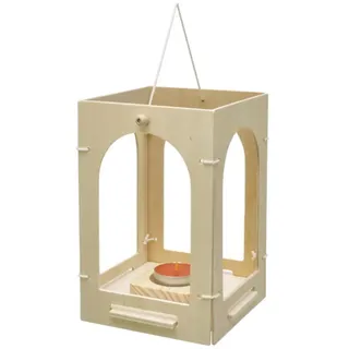 Eduplay 210088 Holzlaterne zum basteln & bemalen, Natur