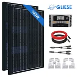 100W Wohnmobil Set Solaranlage Komplettpaket 2X50W Solarpanel Solarmodul Mit Montage PV Halterung für RV Camping