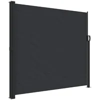 vidaXL Aluminium Seitenmarkise 180 x 500 cm Schwarz