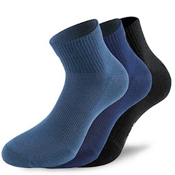 Lenz Performance Quarter Tech Socken, schwarz-blau, Größe 39 40 41 42 für Männer