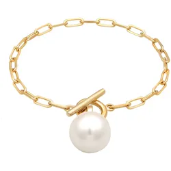 Elli Gliederarmband Knebelverschluss Perle 925 Silber 16 Damen 
