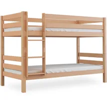Betten-ABC Bubema Malu – Kinder Etagenbett/Hochbett, Buche massiv, mit oder ohne Rutsche, natur oder weiß