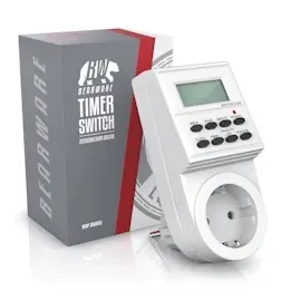 Bearware Zeitschaltuhr mit 1,5 LCD-Display 8 konfigurierbare Schaltprogramme