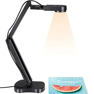 THUSTAND 2448P USB Visualisierer, Dokumentenkamera für Unterricht und Klassenzimmer mit LED-Licht, links und rechts invertiert, Up und Down Invert, AF, Dual Mic, Fold für Mac, Windows, Chromebook,