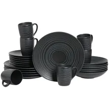 CreaTable Lava Stone Kombiservice 24-tlg. schwarz