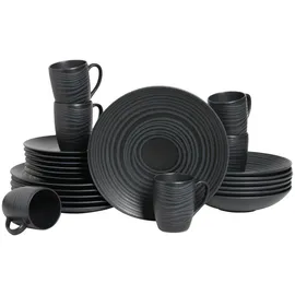 CreaTable Lava Stone Kombiservice 24-tlg. schwarz