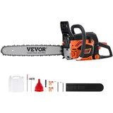 Vevor Benzin-Kettensäge, 52 cc, 18 Zoll, 2,55 ps, benzinbetriebene Kettensäge, handgeführte kabellose Benzin-Kettensäge zum Ästenschneiden,